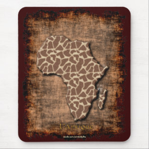 African Animal Grunge Karta of AFRIKA Wildlife Musmatta