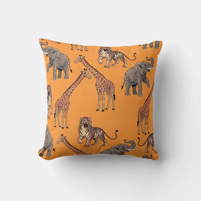 African Animal Pattern Kudde (Framsida)