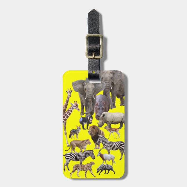 African Animals Bagagebricka (Vertikal Framsida)