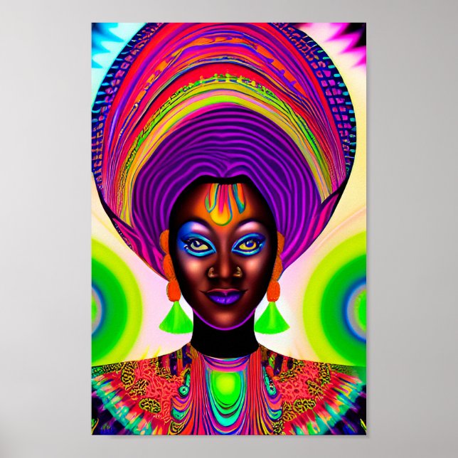 African Art Black Woman Art African Art Poster (Framsidan)