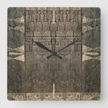 African Art Carving Clock