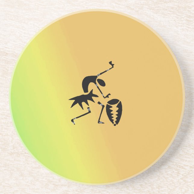 African Art, Colorful, Fantastisk Silhouette Dance Underlägg (Framsidan)