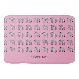 African Art, Cute och Lycklig Kenyan Zebra Badrumsmatta