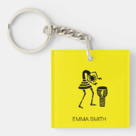 African Art, Cute Silhouette Music Girl