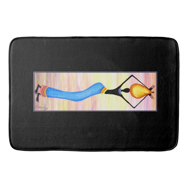 African Art, Elegant Woman, Coconut Oil Seller Badrumsmatta (Framsidan)