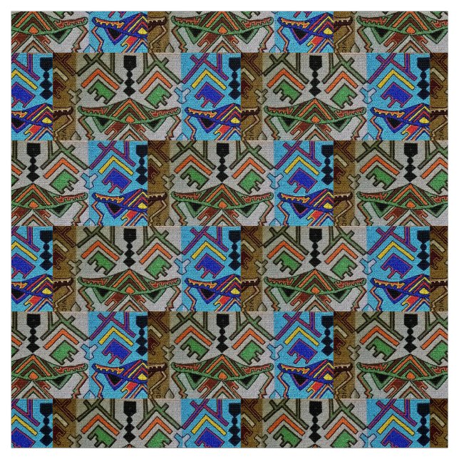 African Art Fabric, Ankara Design Tyg (Provkarta)
