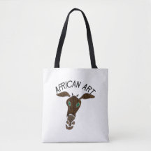 African Art Giraffe Head