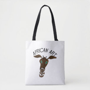 African Art Giraffe Head Tygkasse