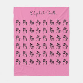 African Art, Lycklig Djembe Drum Player Player Fleecefilt