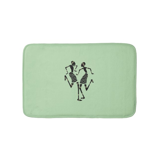 African Art Silhouette Dancers Badrumsmatta (Framsidan)