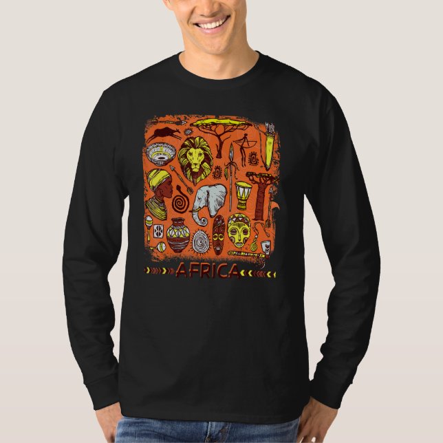 African Artwork Amerikanska vackra Black History B T Shirt (Framsida)