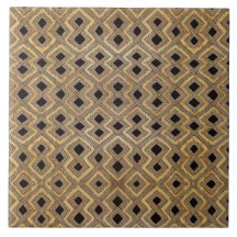 African BaKuba Tribal Ceramic Tile