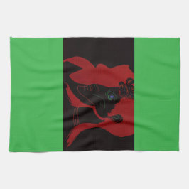African Beastmaster Queen Kitchen Towel Kökshandduk