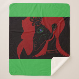 African Beastmaster Queen Sherpa Blanket
