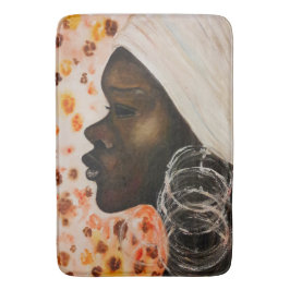 African Beauty Söt Woman Bath Mat Badrumsmatta