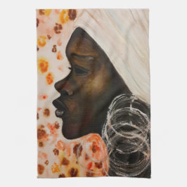 African Beauty Söt Woman Kitchen Towel Kökshandduk