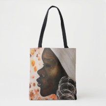 African Beauty Tote Bag Woman Ansikte - Painting