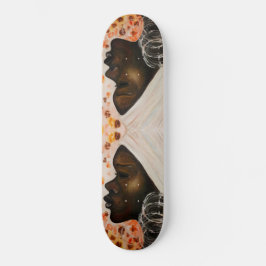 African Beauty - Watercolor Painting - Art Mini Skateboard Bräda 18,5 Cm