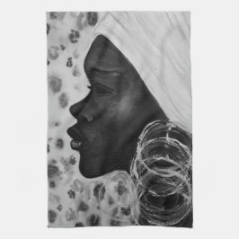 African Beauty Woman Kitchen Towel Kökshandduk
