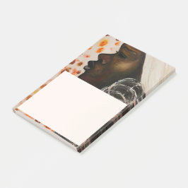 African Beauty Woman Painting Post-it Block