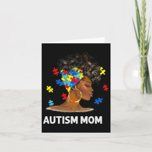African Black Autism Mamma Afro Mor Autism Awaren Kort