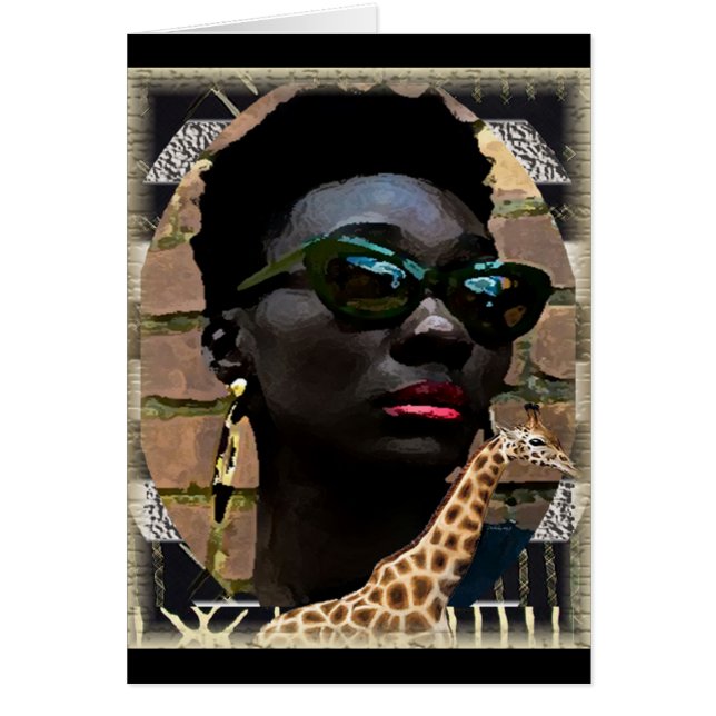 African Black Beauty Hälsningskort (Framsidan)
