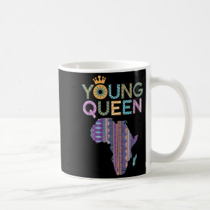 African Black Queen Art for Girl Women Melanin Afr Kaffemugg