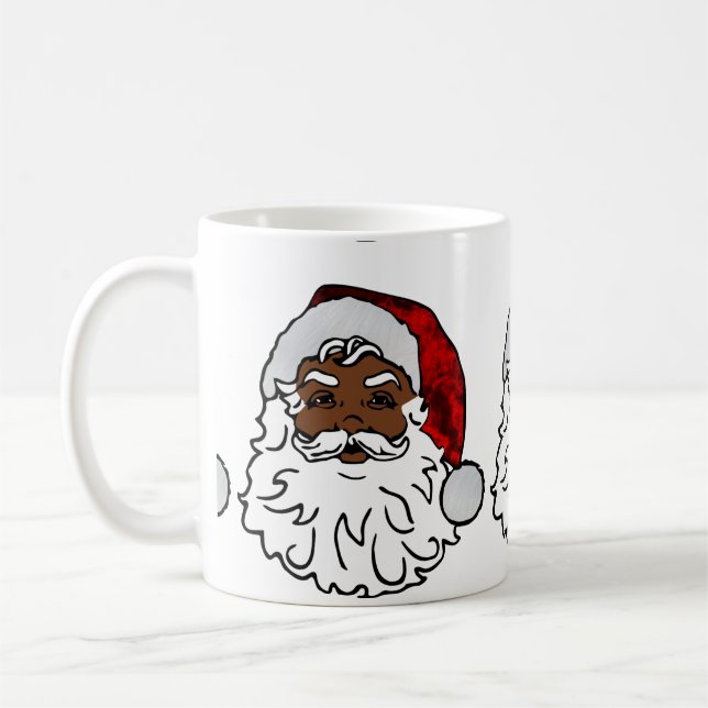 african Black Santa christmas Kaffemugg (Vänster)
