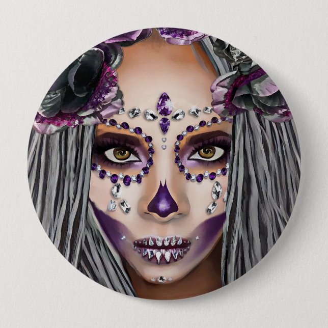 African Black Woman Voodoo Priestsess Fantasy art Knapp (Framsida)