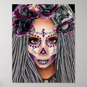 African Black Woman Voodoo Priestsess Fantasy art Poster