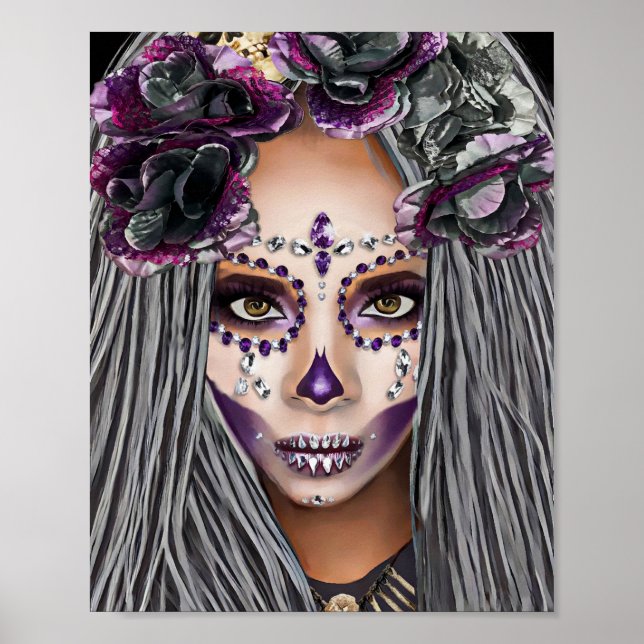 African Black Woman Voodoo Priestsess Fantasy art Poster (Framsidan)
