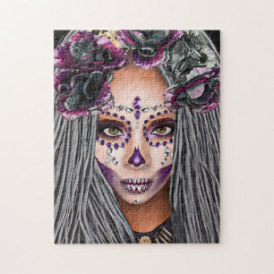 African Black Woman Voodoo Priestsess Fantasy art Pussel