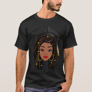 African Black Women Girl Locs Studenten College H T Shirt