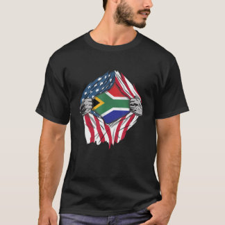 African Blood Inside Me Shirt South Afrika Flagga T
