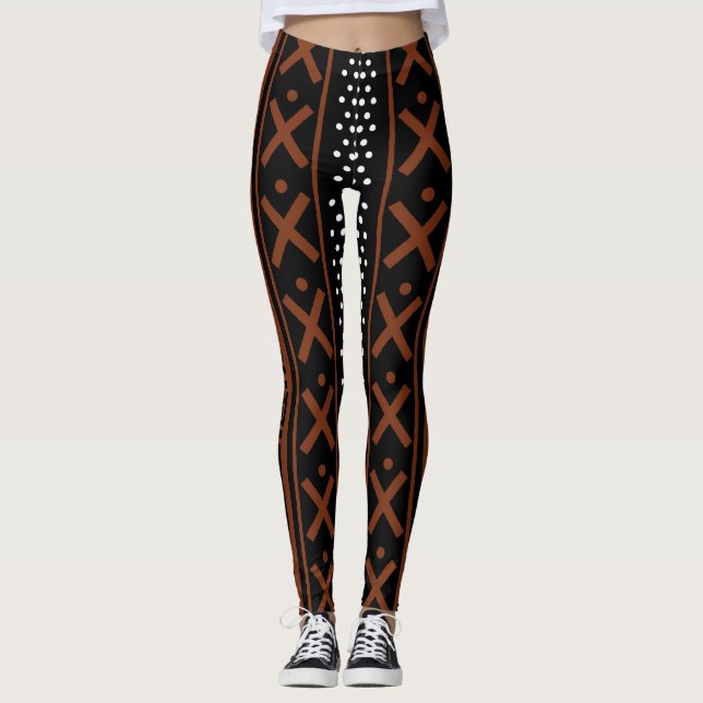African Bogolan Inspired Leggings (Framsida)