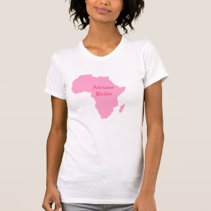 "African Bride" Soft Rosa Continof Afrika T-shirt