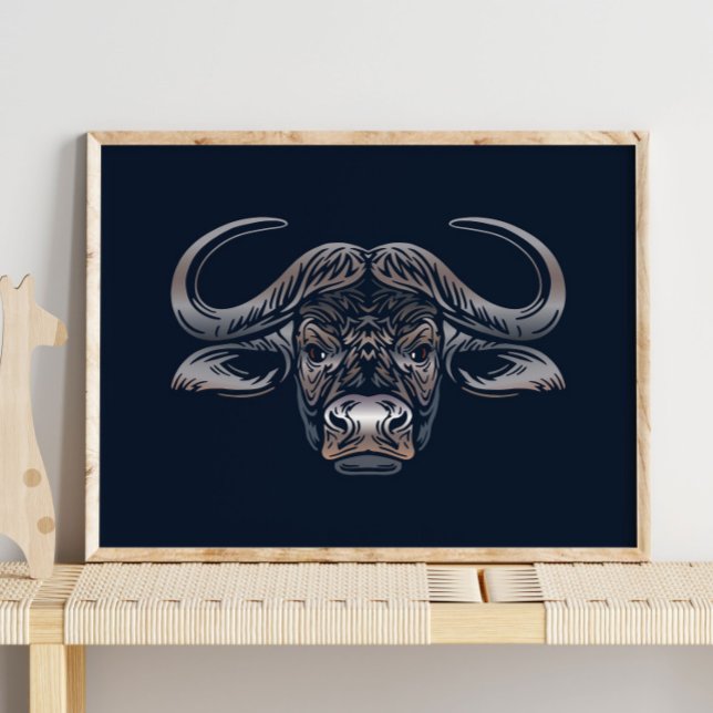 African Buffalo Print | Afrikansk Buffalo-utskrift Poster (Skapare uppladdad)