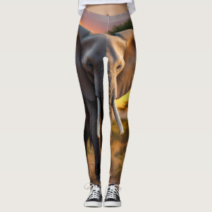African Bull Elephant Leggings