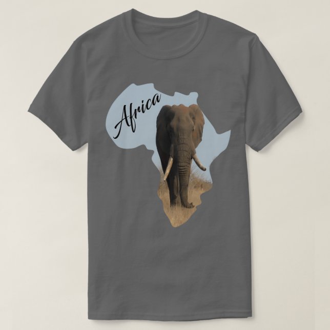 African Bull Elephant T Shirt (Design framsida)