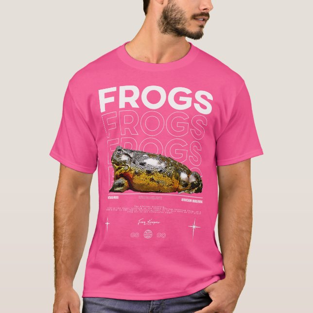 African Bullfrog Streetwear Frog Keeper T Shirt (Framsida)