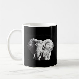African Bush Elephant Teckning Kaffemugg