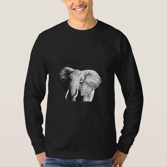 African Bush Elephant Teckning T Shirt (Framsida)