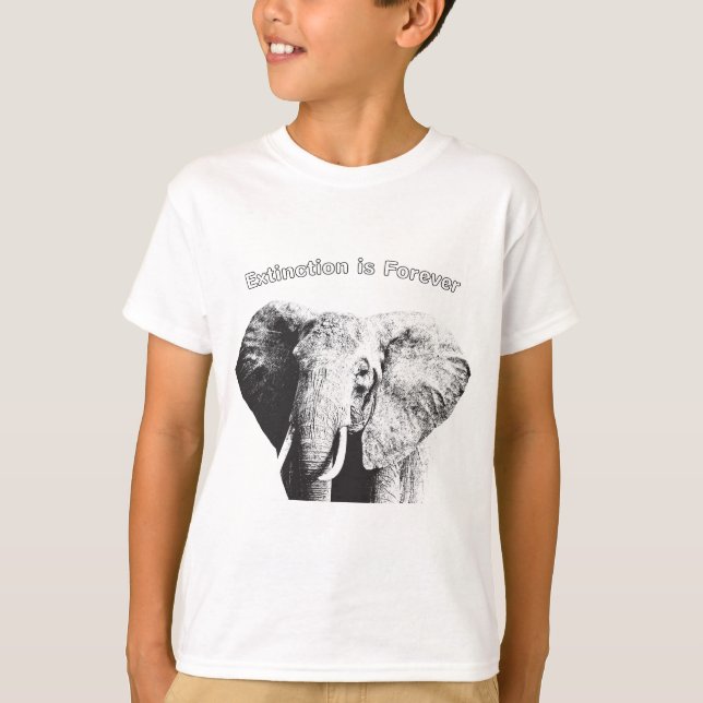 African Bush Elephant Teckning T Shirt (Framsida)
