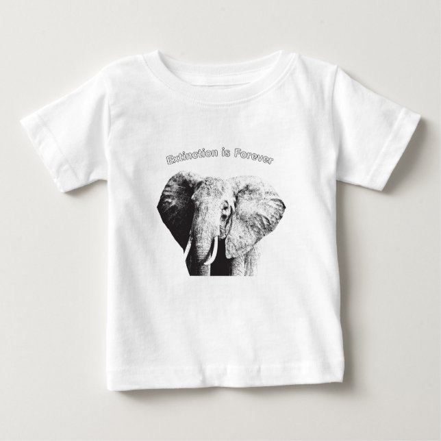 African Bush Elephant Teckning T-shirt (Framsida)