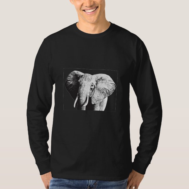African Bush Elephant Teckning T-shirt (Framsida)