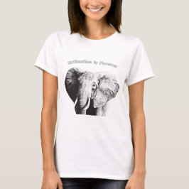 African Bush Elephant Teckning Tee