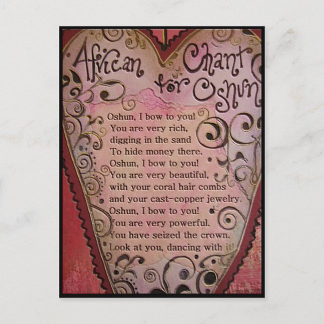 African Chant for Oshun Vykort (Framsida)