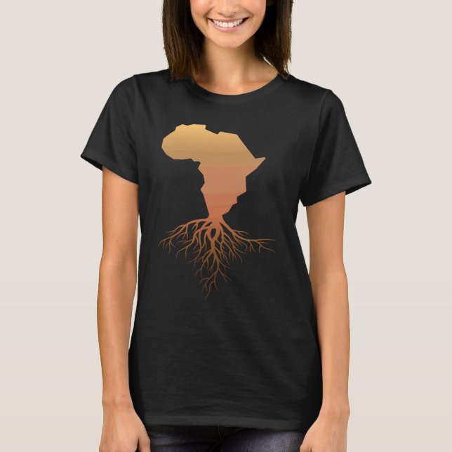 African Continent Roots African Pride Black Cultur T Shirt (Framsida)