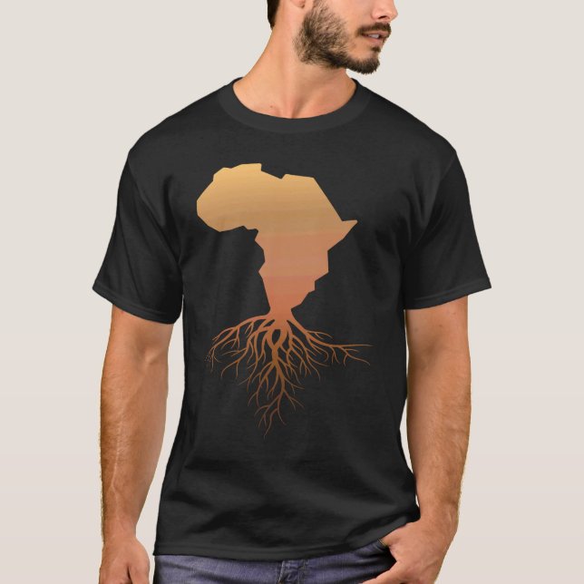 African Continent Roots African Pride Black Cultur T Shirt (Framsida)