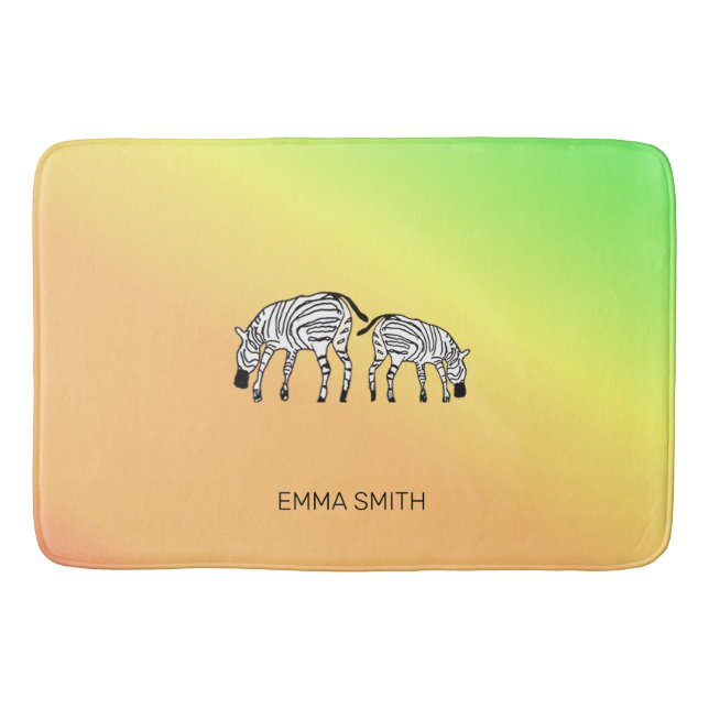 African Cute Lycklig Kenyan Zebrors Badrumsmatta (Framsidan)